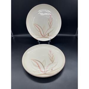 Vintage MCM Winfield True Porcelain Dragon Flower Set of 2 Dinner Plates 10"